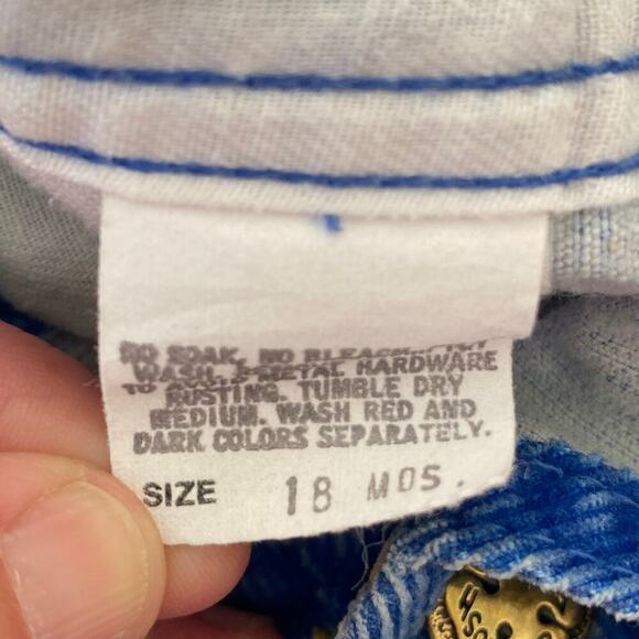 Vintage OSHKOSH B' GOSH Corduroy Overalls Car Truck Bulldozer Print USA,18 Month - Picture 3 of 13